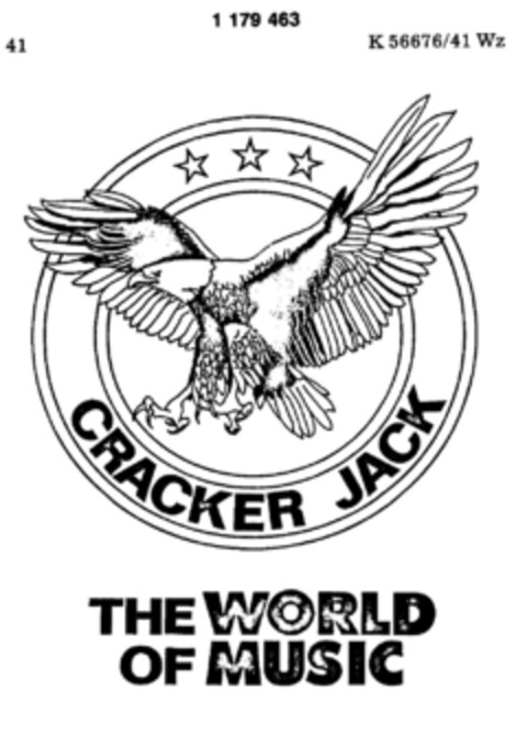 CRACKER JACK  THE WORLD OF MUSIC Logo (DPMA, 29.08.1990)