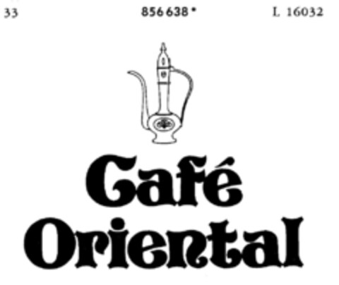 Café Oriental Logo (DPMA, 11/30/1968)