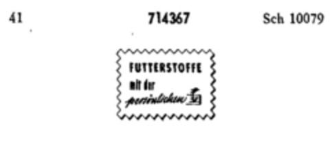 FUTTERSTOFFE mit der persönlichen Logo (DPMA, 01.10.1957)