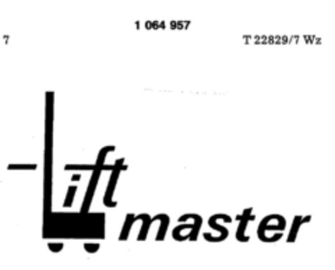 Lift master Logo (DPMA, 13.09.1983)