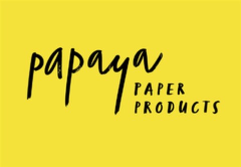 papaya PAPER PRODUCTS Logo (DPMA, 11.10.2018)