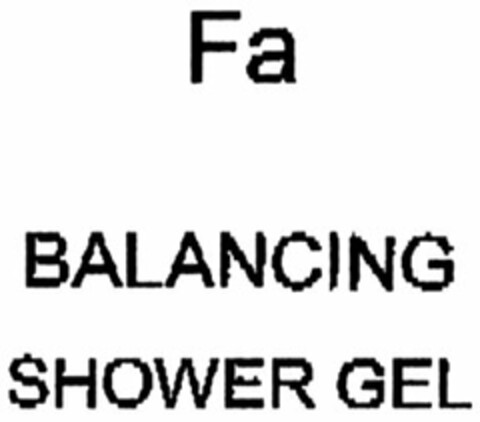 Fa BALANCING SHOWER GEL Logo (DPMA, 11/12/2003)