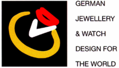 GERMAN JEWELLERY & WATCH DESIGN FOR THE WORLD Logo (DPMA, 21.03.1997)