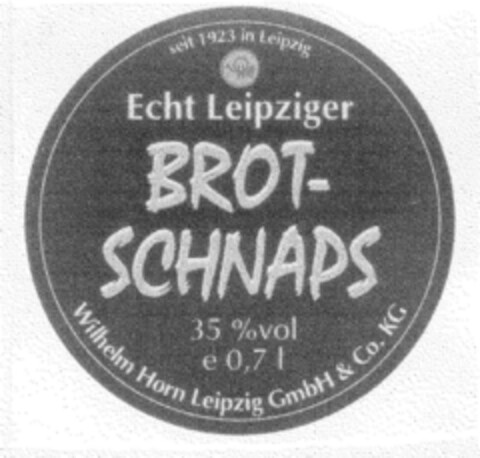 Echt Leipziger BROTSCHNAPS Logo (DPMA, 02.06.1998)