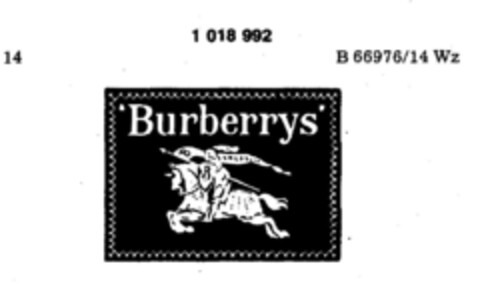 Burberrys` Logo (DPMA, 11/15/1980)