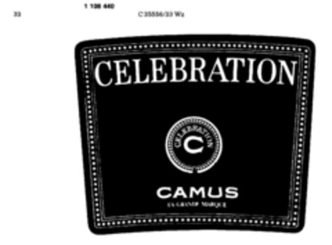 CELEBRATION CAMUS L`A GRANDE MARQUE Logo (DPMA, 20.09.1986)