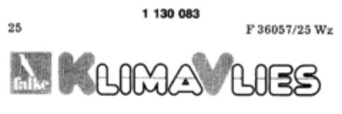 falke KLIMA VLIES Logo (DPMA, 01.02.1988)