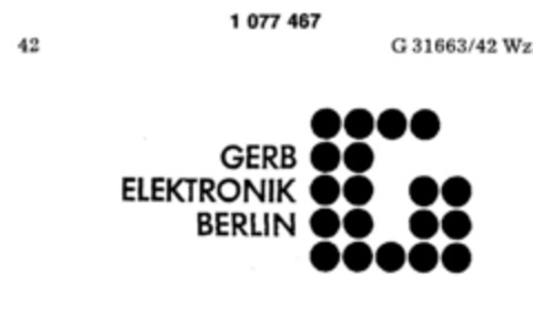 GERB ELEKTRONIK BERLIN Logo (DPMA, 09/11/1984)