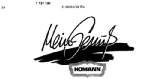 Mein Genuß HOMANN Logo (DPMA, 05/06/1988)