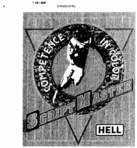 SCRIPT MASTER COMPETENCE IN COLOR HELL Logo (DPMA, 01/26/1990)