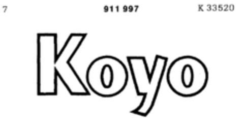 Koyo Logo (DPMA, 07.08.1972)