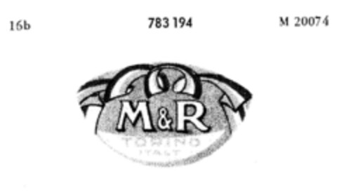 M&R TORINO ITALY Logo (DPMA, 05.10.1962)