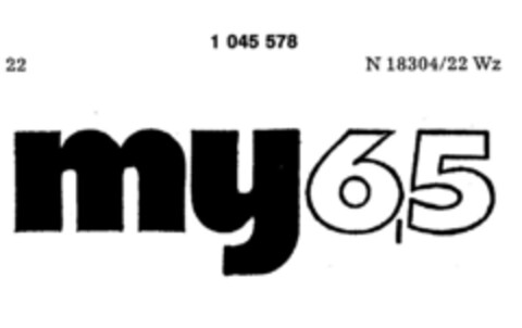 my 6,5 Logo (DPMA, 09/06/1982)