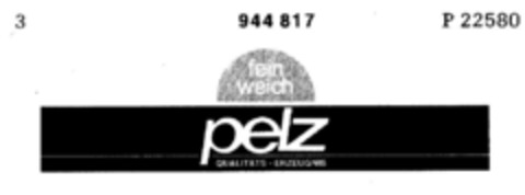 pelz fein weich Logo (DPMA, 16.12.1974)