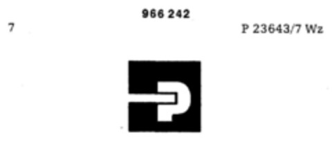 P Logo (DPMA, 19.03.1976)