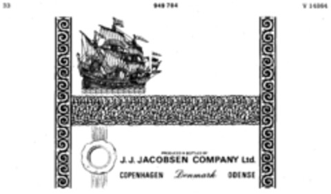 J.J. JACOBSEN COMPANY Ltd. Logo (DPMA, 22.10.1975)