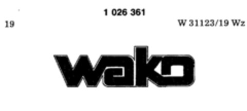 wako Logo (DPMA, 01.12.1980)