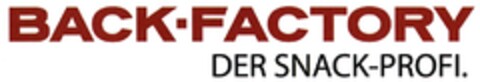 BACK·FACTORY DER SNACK-PROFI. Logo (DPMA, 05.01.2016)