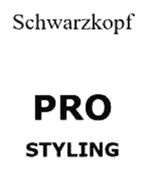 Schwarzkopf PRO STYLlNG Logo (DPMA, 08/01/2017)