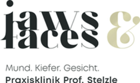 jaws & faces Mund. Kiefer. Gesicht. Praxisklinik Prof. Stelzle Logo (DPMA, 09.07.2021)