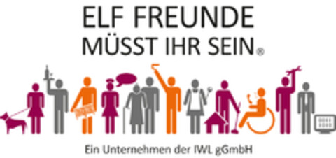 ELF FREUNDE MÜSST IHR SEIN Ein Unternehmen der IWL gGmbH 00111010 Logo (DPMA, 03.04.2025)