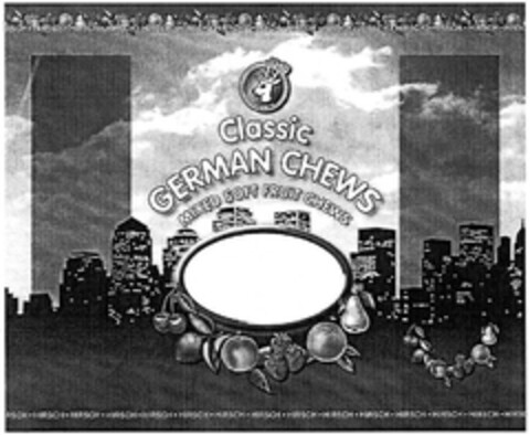 Classic GERMAN CHEWS MIXED SOFT FRUIT CHEWS Logo (DPMA, 01/20/2003)