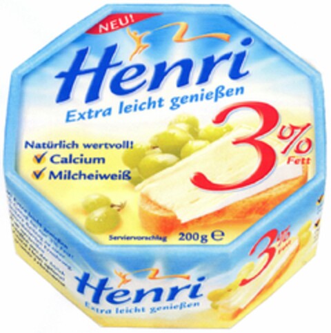 Henri Extra leicht genießen 3% Logo (DPMA, 10/14/2005)