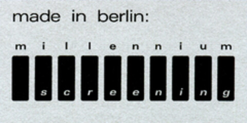 made in berlin: millennium screening Logo (DPMA, 19.06.1999)