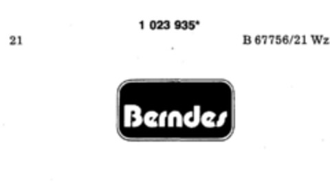 Berndes Logo (DPMA, 10.04.1981)