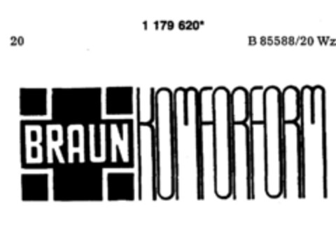 BRAUN KOMFORFORM Logo (DPMA, 29.09.1988)