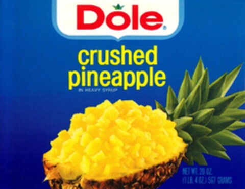 Dole crushed pineapple IN HEAVY SYRUP Logo (DPMA, 08.03.1979)