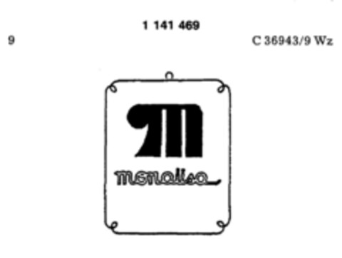 monalisa m Logo (DPMA, 16.10.1987)