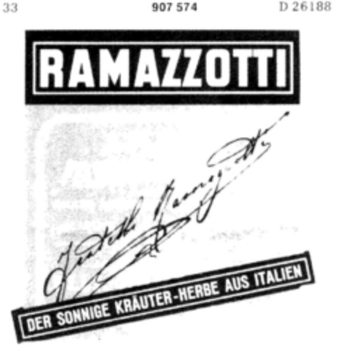 RAMAZZOTTI AMARO FELSINA Logo (DPMA, 12/03/1971)