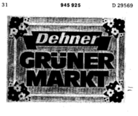 Dehner GRÜNER MARKT Logo (DPMA, 04.06.1975)