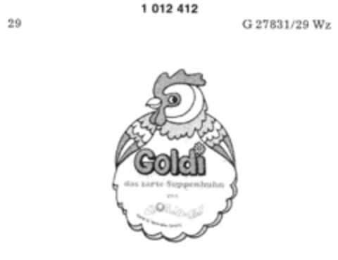 Goldi das zarte Suppenhuhn Logo (DPMA, 05.03.1980)