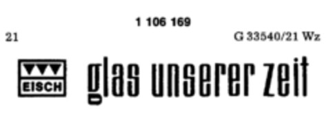 EISCH glas unserer zeit Logo (DPMA, 08/23/1986)