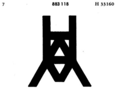 883118 Logo (DPMA, 12.06.1969)