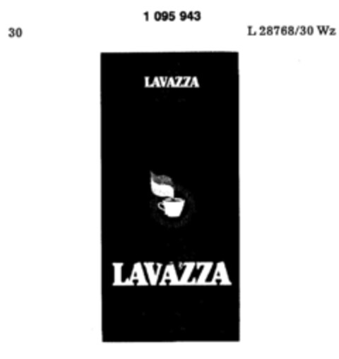 LUIGI LAVAZZA CAFFE ESPRESSO Logo (DPMA, 01/03/1986)
