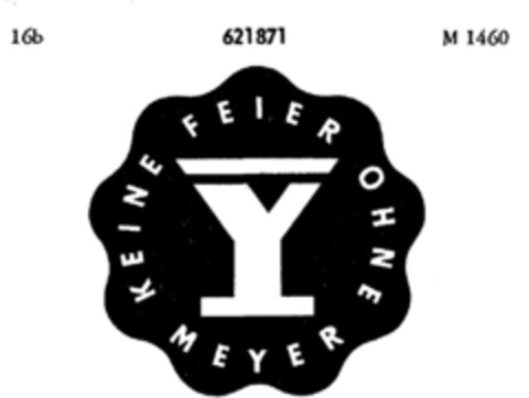 KEINE FEIER OHNE MEYER Logo (DPMA, 03.08.1950)
