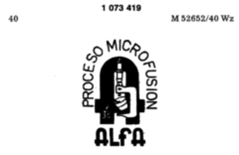 ALFA PROCESO MICROFUSION Logo (DPMA, 01.03.1983)