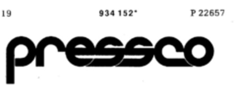 pressco Logo (DPMA, 06.02.1975)