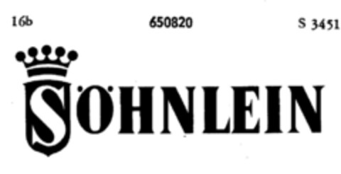 SÖHNLEIN Logo (DPMA, 01.04.1953)