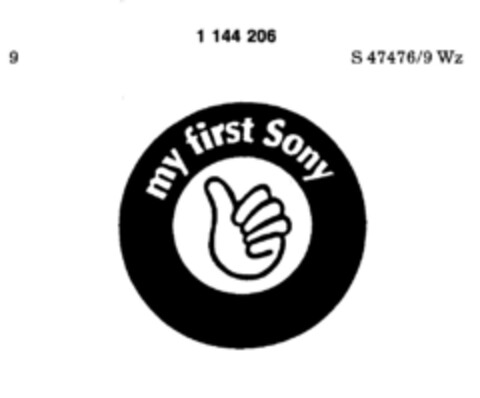 my first Sony Logo (DPMA, 10.11.1988)