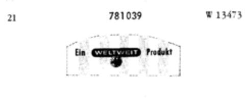 Ein WELTWEIT Produkt Logo (DPMA, 03.01.1962)