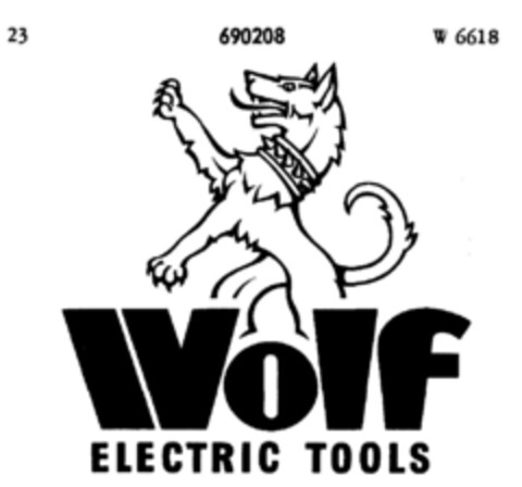 Wolf ELECTRIC TOOLS Logo (DPMA, 07.04.1955)