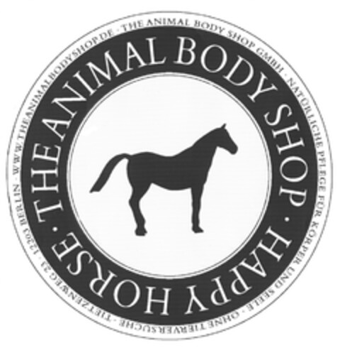 HAPPY HORSE THE ANIMAL BODY SHOP Logo (DPMA, 07.03.2008)