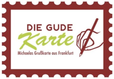 DIE GUDE Karte Michaelas Grußkarte aus Frankfurt Logo (DPMA, 09.06.2018)