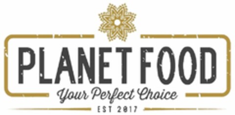 PLANET FOOD Your Perfect Choice EST 2017 Logo (DPMA, 22.02.2021)