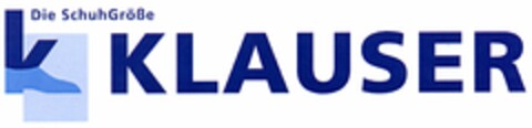 Die SchuhGröße KLAUSER Logo (DPMA, 13.10.2004)