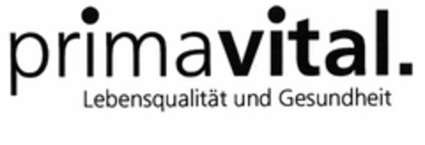 primavital. Lebensqualität und Gesundheit Logo (DPMA, 13.04.2005)